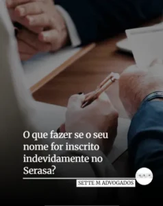 nome inscrito indevidamente